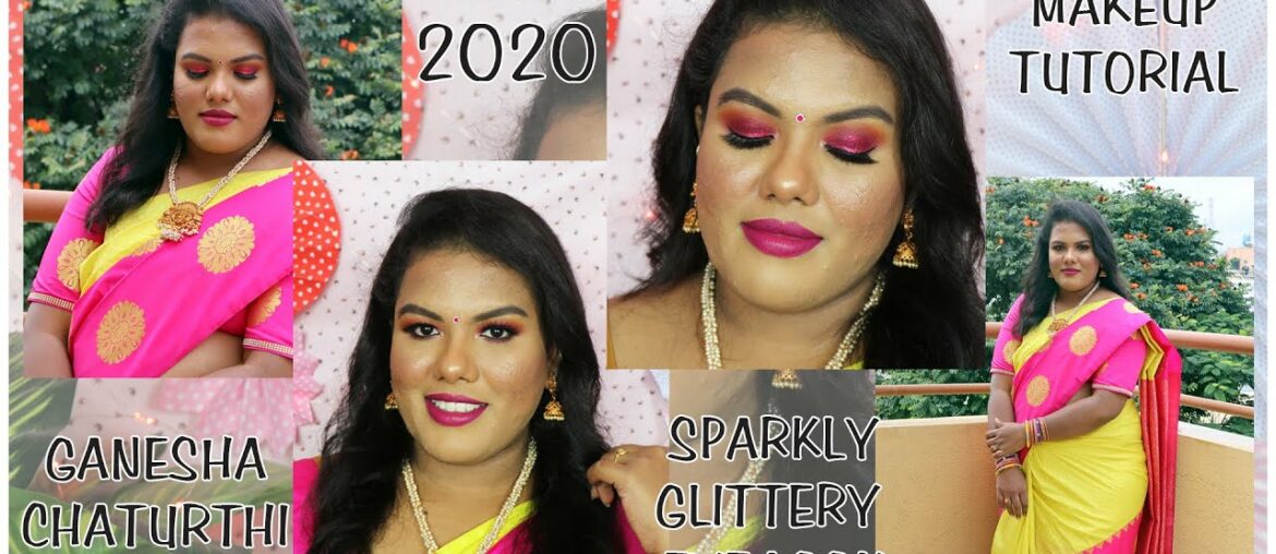 Ganesh Chaturthi Makeup Look | Indian Festive Makeup tutorial | SATHYA KAMALA