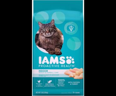 IAMS PROACTIVE HEALTH Adult Indoor Weight & Hairball Care Dry Cat Food with Chicken & Turkey, 3...