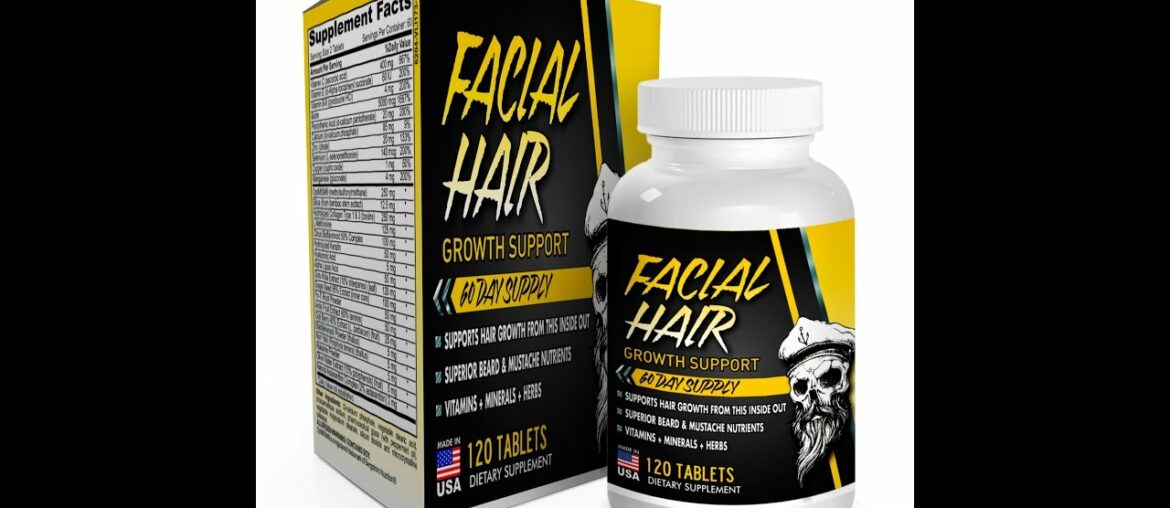 60-Day Facial Hair Growth Supplement / Vitamins (with 28 Beard Growth Nutrients)