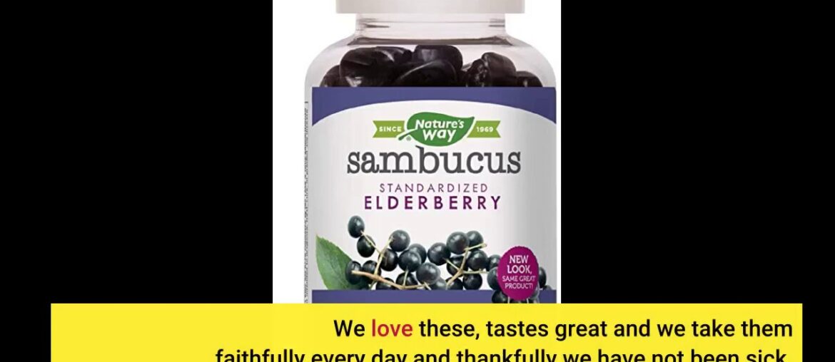 Order Nature's Way Sambucus Elderberry Gummies, Herbal Supplements with Vitamin C and Zinc, Glu...