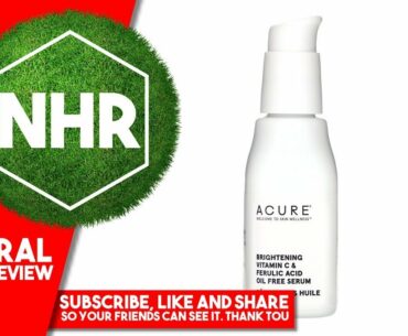 Acure, Brightening Vitamin C & Ferulic Acid Oil Free Serum, 1 fl oz (30 ml)