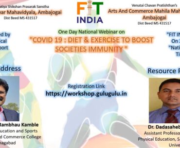Invitation COVID 19 : Diet & Exercise to Boost Societies Immunity