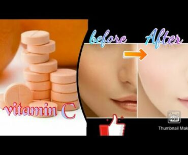 Vitamin C tablet for skin whitening |dark circles| || home remedies ||