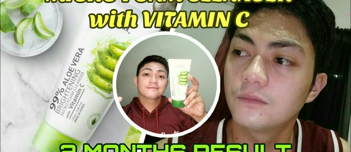 MICRO FOAM Cleanser with Vitamin C/ Luxe Organix 99% Aloevera - BRIGTHENING Facial Cleanser