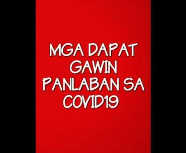 Panu maiiwasan ang Covid19