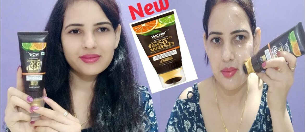 Wow Skin Science Vitamin C Brightening Face Wash with Built in Face brush Review+Demo||