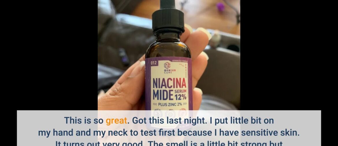 Review GENIUS Niacinamide 12% Face Serum + 2% Zinc-Vitamin B3 Anti Aging Skin Moisturizer - Vit...