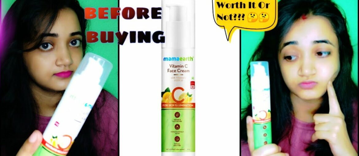 New mamaearth  Vitamin C Face Cream with Vitamin C and SPF20 /Full review /