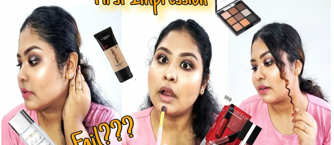 Full Face Of First Impression makeup||Best highlighters review||Loreal,Smashbox,Wet n wild,Swiss b.