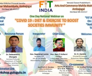 COVID 19 : DIET & EXERCISE TO BOOST SOCIETIES IMMUNITY