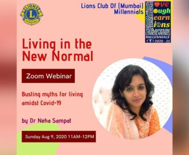 Living In The New Normal - Busting Myths For Living amidst Covid-19 By Dr.Neha Sampat