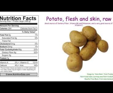 Potato, flesh and skin, raw (Nutrition Data)