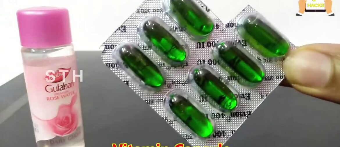 ROSEWATER& VITAMIN E CAPSULE That Will Change Your Life Forever- Simple Skin Care Beauty Hacks- Ti