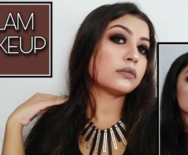 GLAM MAKEUP || BLACK SMOKEY EYES