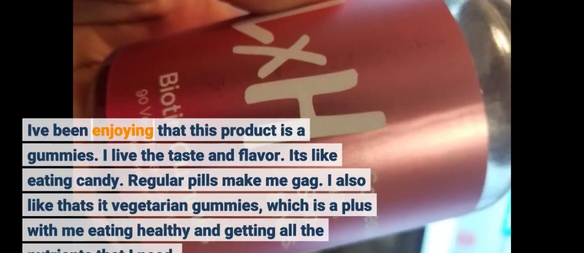 Real  Review : LxH Extra Strength Biotin Gummies Hair Skin and Nails Vitamins for Hair Growth,...