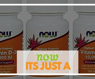 NOW Supplements, Vitamin D-3 10,000 IU, Highest Potency, Structural Support*, 120 Softgels