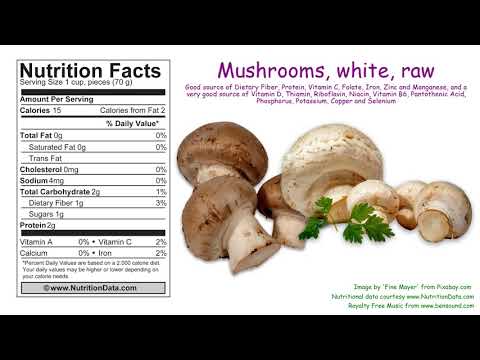 Mushrooms, white, raw (Nutrition Data)
