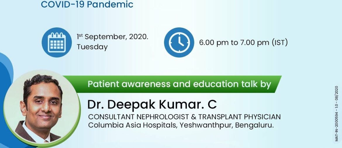 Patient Awareness Talk | Challenges faced by Dialysis & Transplant patients during COVID-19 Pandemic