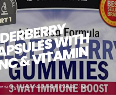 Elderberry Capsules with Zinc & Vitamin C  Women & Men's Daily Herbal Supplement for Immune Su...