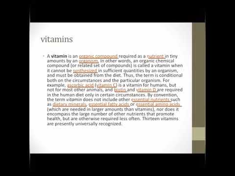 Vitamins metabolism