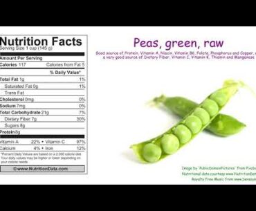 Peas, green, raw (Nutrition Data)
