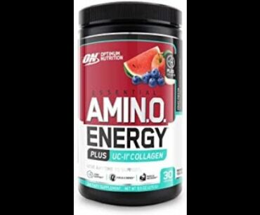 Optimum Nutrition Amino Energy + Collagen Powder - Vitamin C for Immune Support, Pre Workout wi...