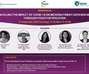 Tackling the impact of COVID-19 on Micronutrient deficiencies through food fortification