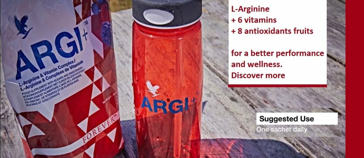 L+Arginine with 6 vitamins and 8 fruits = ARGI+ Forever Living (ENG)