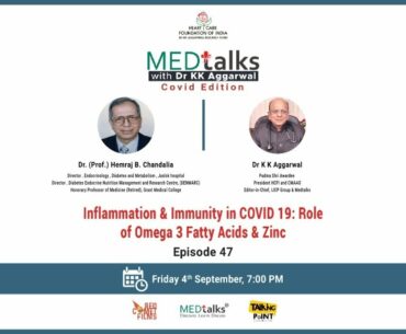 Inflammation & Immunity in COVID 19: Role of Omega 3 Fatty Acids & Zinc