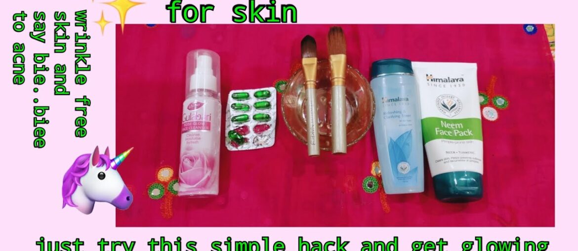 Get instant glowing and acne free skin || Vitamin-E and rosewater hacks and tips || Glowing skin DIY