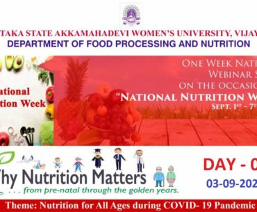 National Webinar | Nutrition for all ages during COVID-19 Pandemic | Day 03