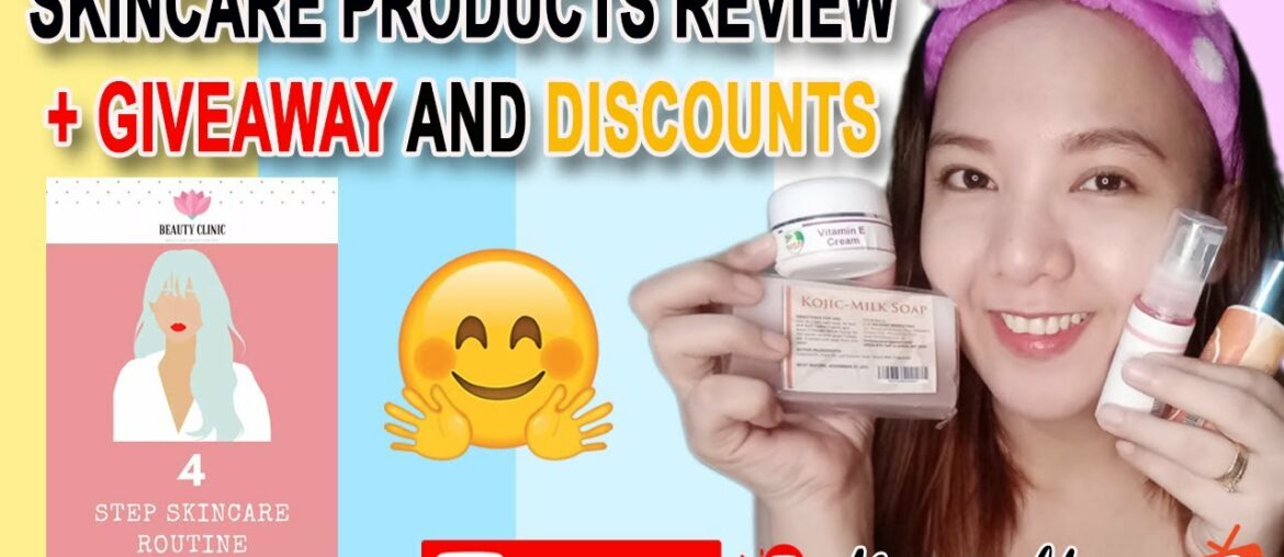 SKINCARE PRODUCTS REVIEW + GIVEAWAY AND DISCOUNTS | BEAUTY CLINIC | 4 STEP SKINCARE ROUTINE