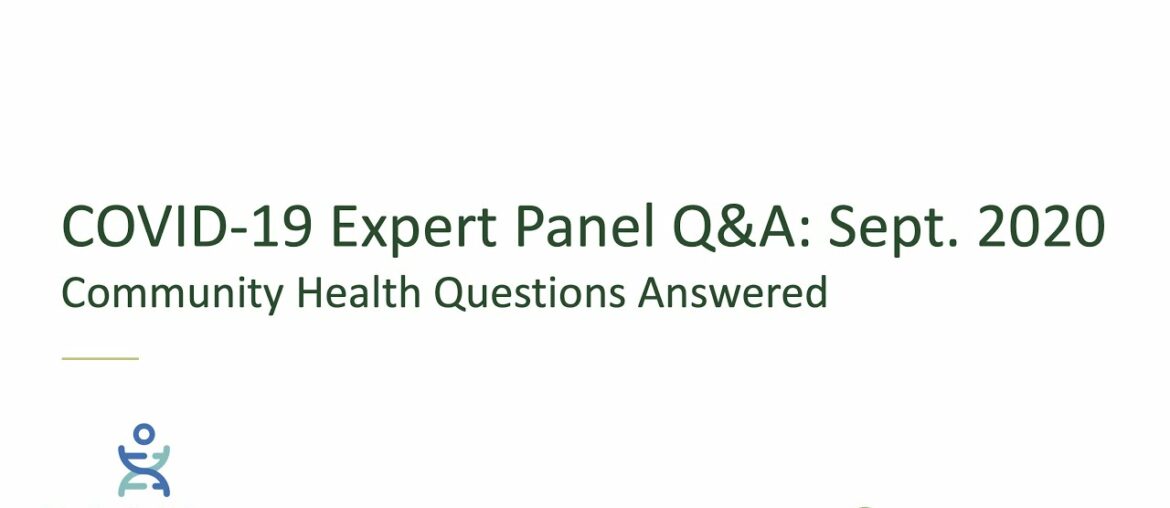 COVID-19 Expert Panel Series: September 2020