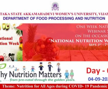 National Webinar | Nutrition for all ages during COVID-19 Pandemic | Day 04