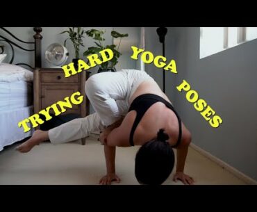 TRYING HARD YOGA POSES (2 month yoga progress)