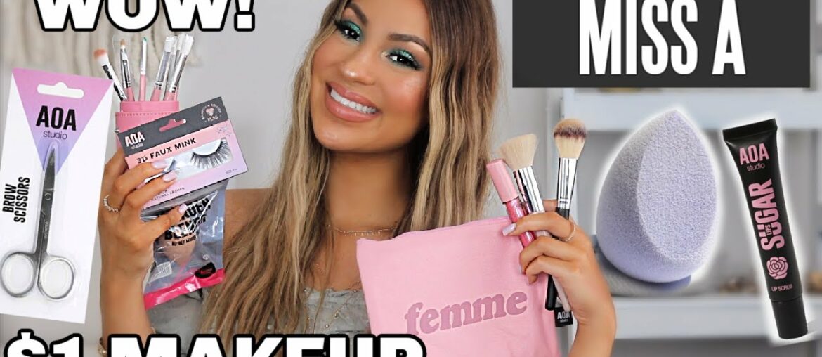 TESTING OUT $1 MAKEUP | SHOP MISS A FIRST IMPRESSION | HIT OR MISS? AFFORDABLE MAKEUP FOR ONLY $1