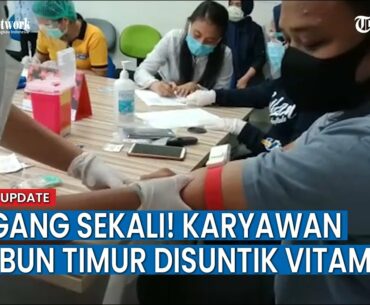 Tegang Sekali! Karyawan Tribun Timur Disuntik Vitamin C