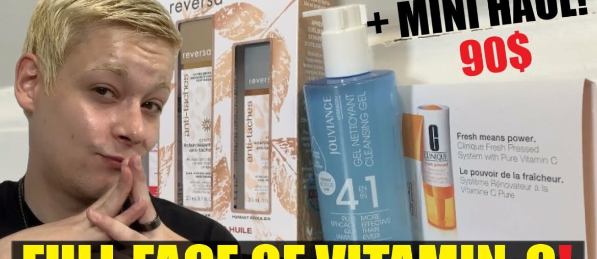Mini Skincare Haul! Full Face Using ONLY VITAMIN-C! Reversa, Jouviance, Clinique