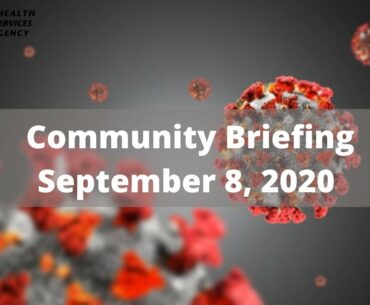 September 8, 2020 - COVID-19 Community Briefing