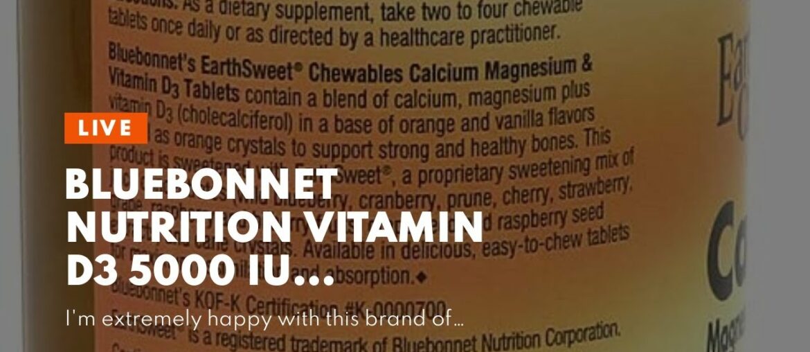 Bluebonnet Nutrition Vitamin D3 5000 IU Softgels, Aids in Muscle and Skeletal Growth, Cholecalc...