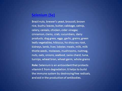 Essential Vitamins, Minerals and amino acids