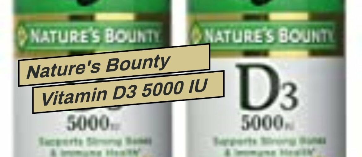 Nature's Bounty Vitamin D3 5000 IU 150 Softgels Pack of 2