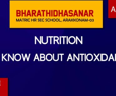 NUTRITION | Know About Antioxidants | Bharathidhasanar School