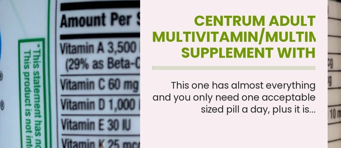 Centrum Adult Multivitamin/Multimineral Supplement with Antioxidants, Zinc and B Vitamins - 300...