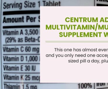 Centrum Adult Multivitamin/Multimineral Supplement with Antioxidants, Zinc and B Vitamins - 300...