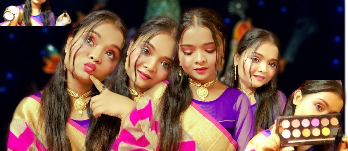 Durga Puja Makeup Tutorial|| I Transformed Myself Into A Traditional Bengali Girl||Affordable kit||