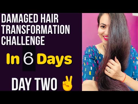 DAY 2: 1 WEEK HAIR TRANSFORMATION CHALLENGE | Repair Your Extreme Damaged & Thin Hair in just 6 Days
