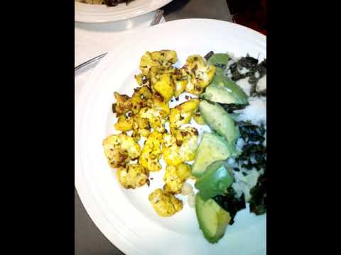 Organic Cauliflower and Kale dinner full of natural vitamins that boost the immune system.