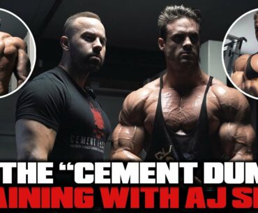 LOGAN FRANKLIN TRAINING AT THE CEMENT DUMP WITH AJ SIMS | GARAGE GYM WORKOUT