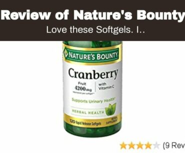 Review of Nature's Bounty Cranberry Fruit 4200 mg with Vitamin C (120 Softgels) - Pack of 2